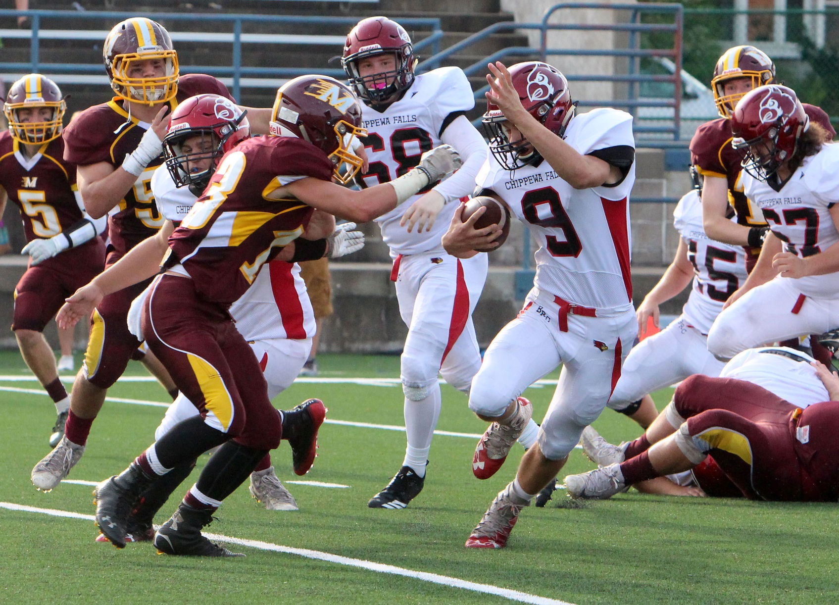Chi-Hi football at Menomonie 8-31-18